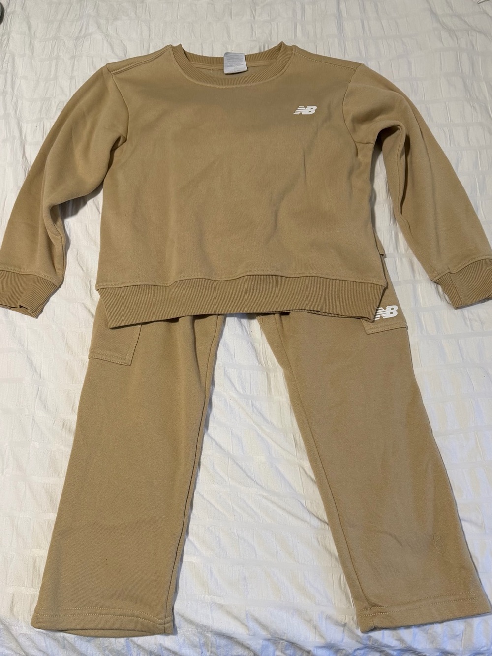 New Balance Kids Tan Sweatshirt and Joggers Set
